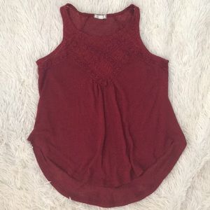 Flowy Tank in Wine Red